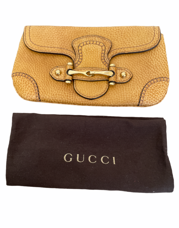 Gucci Calfskin New Pelham Clutch Mustard - Image 4
