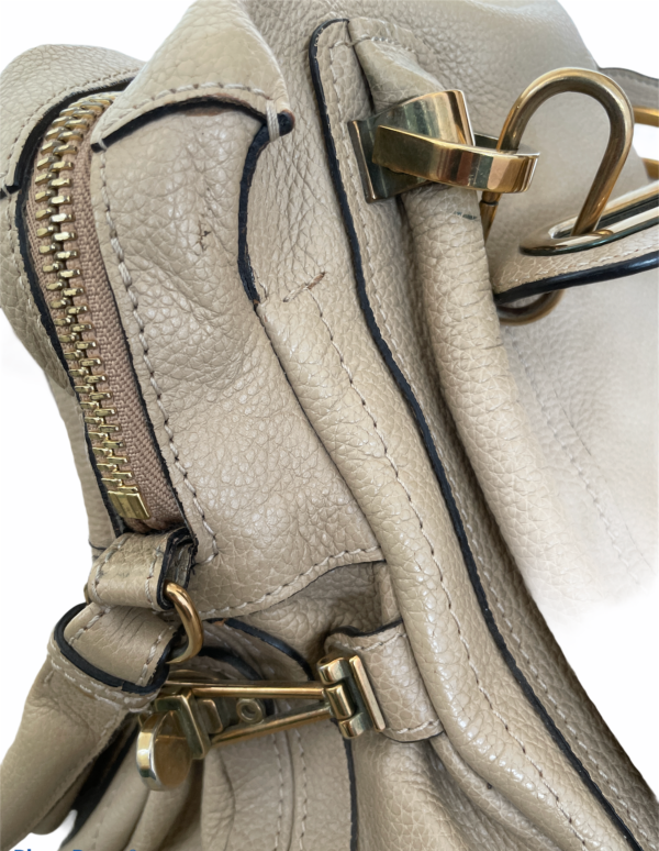 Chloe Gray Leather Paraty Bag - Image 3