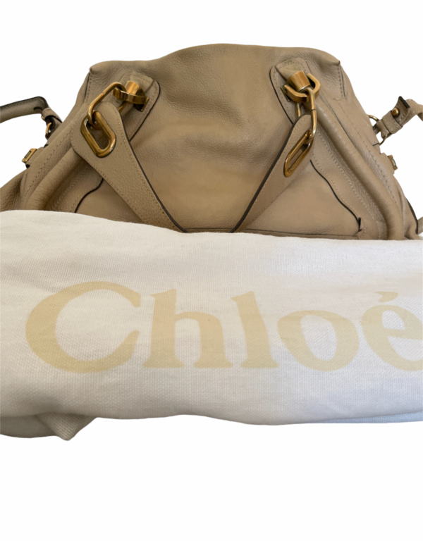 Chloe Gray Leather Paraty Bag - Image 5