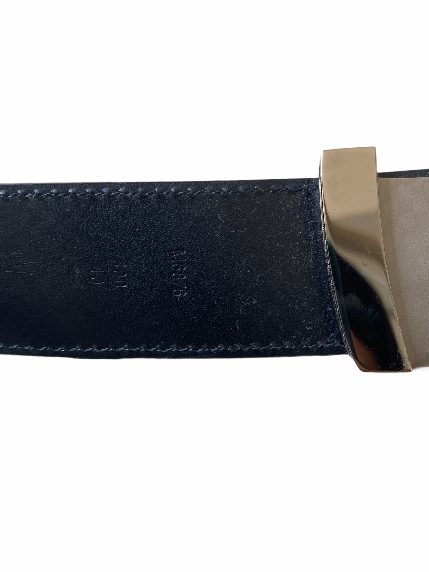 Shape leather belt Louis Vuitton Grey size 100 cm in Leather - 36676949