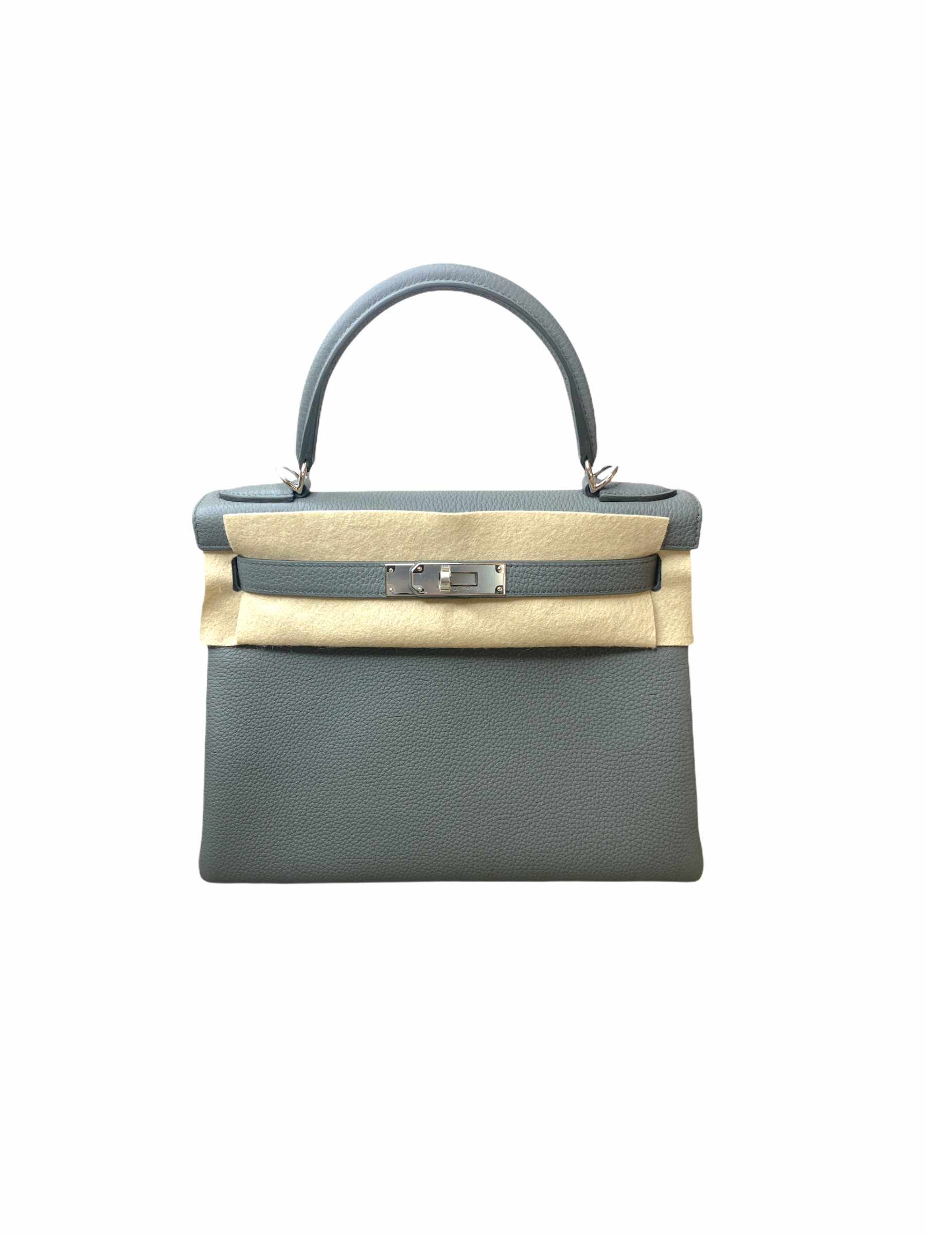 Hermes Kelly 28 Retourne Vert Rousseau Togo with Gold Hardware, As