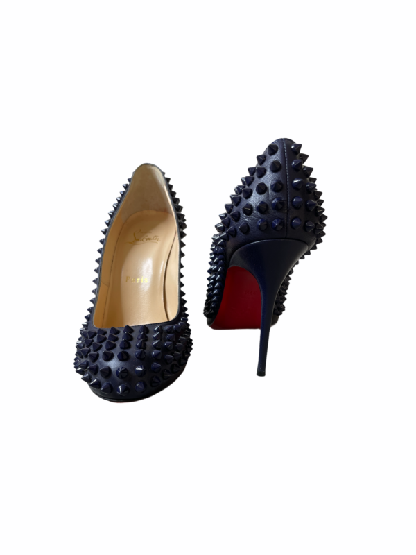 Christian louboutin spike in navy blue 37.5 EU - Image 3