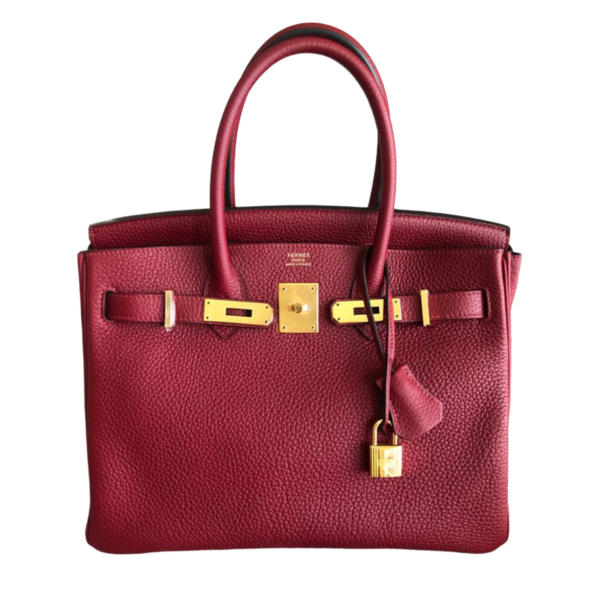 Pre Used / Pre Loved Hermes Birkin Rouge Grenat Togo Ladies/Women Handbag