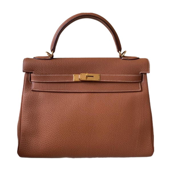 Hermes Kelly 32 Gold Togo Ghw Handbag