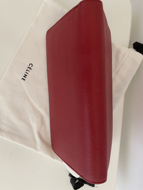 Céline Red Leather Multi-function Zip Around Wallet - Image 6