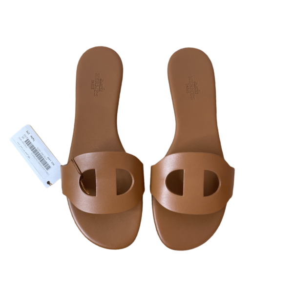 Hermes Lisboa Brown Calfskin Sandal