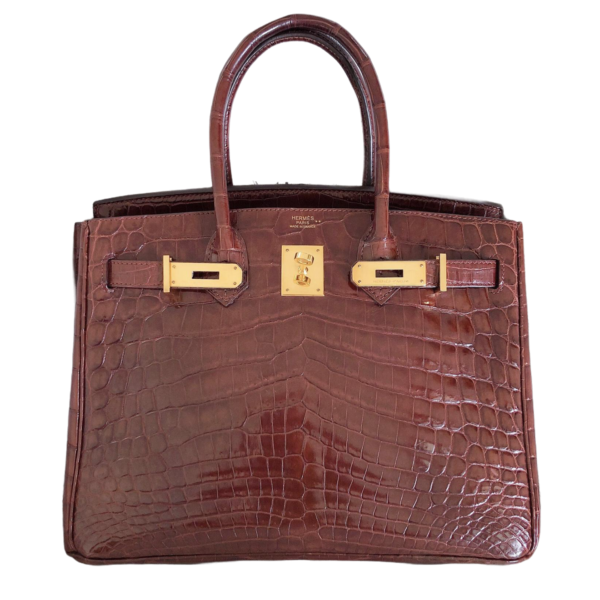 Pre Owned Hermes Birkin Miel Shiny Niloticus Ladies/Women Handbag
