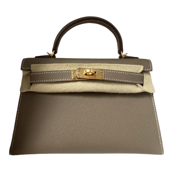 Hermes Kelly 20 Etoupe Epsom Ghw Leather Bag