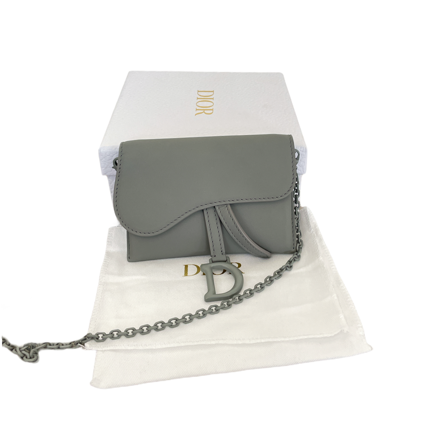 Christian Dior Saddle Nano Pouch - Black Mini Bags, Handbags - CHR198984