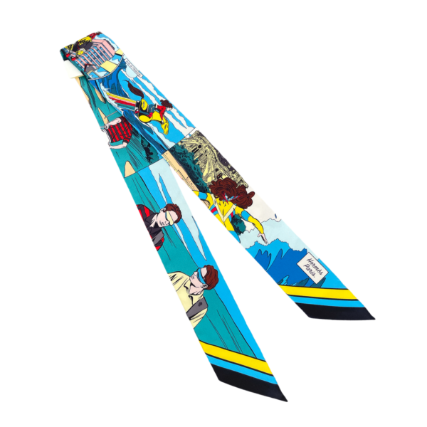 Hermes Silk Accessory Tie Blue