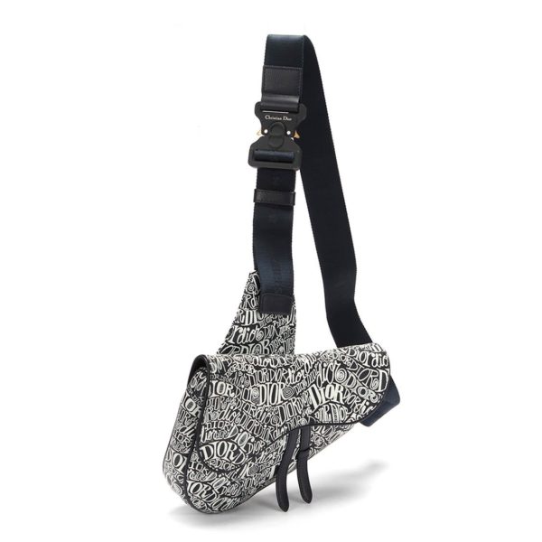Dior Waist Bag Pouch - Saddle Black - printed - Image 2
