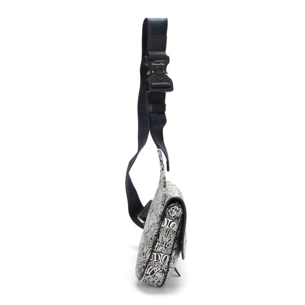 Dior Waist Bag Pouch - Saddle Black - printed - Image 3