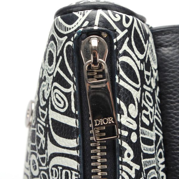 Dior Waist Bag Pouch - Saddle Black - printed - Image 7