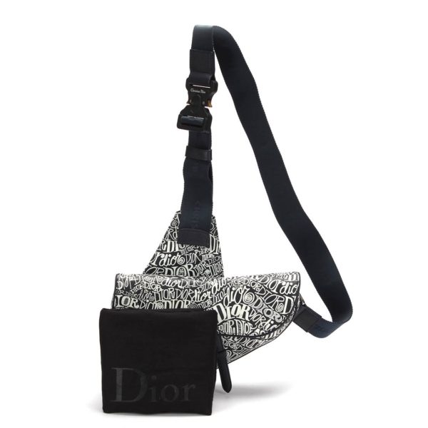 Dior Waist Bag Pouch - Saddle Black - printed - Image 10