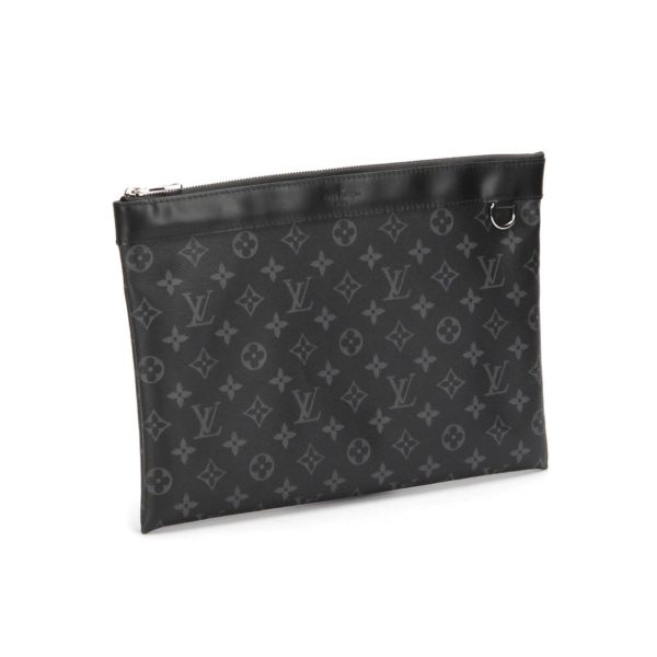 Louis Vuitton A4 Clutch Bag Monogram Grey - Image 2