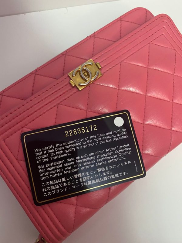 Chanel Boy Pink Wallet On Chain - Image 6