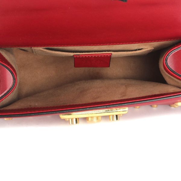 Gucci Studded Leather Small Padlock Crossbody Bag - Image 5