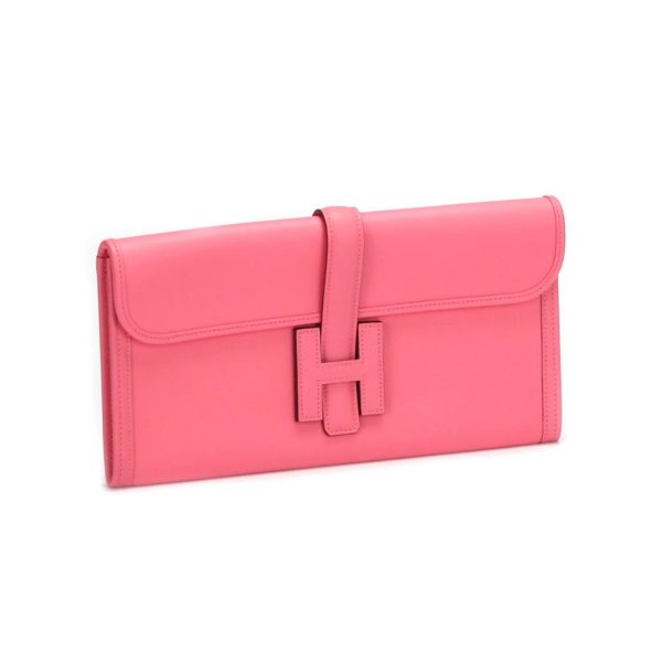 Hermes Jige Leather Clutch Bag - Image 8