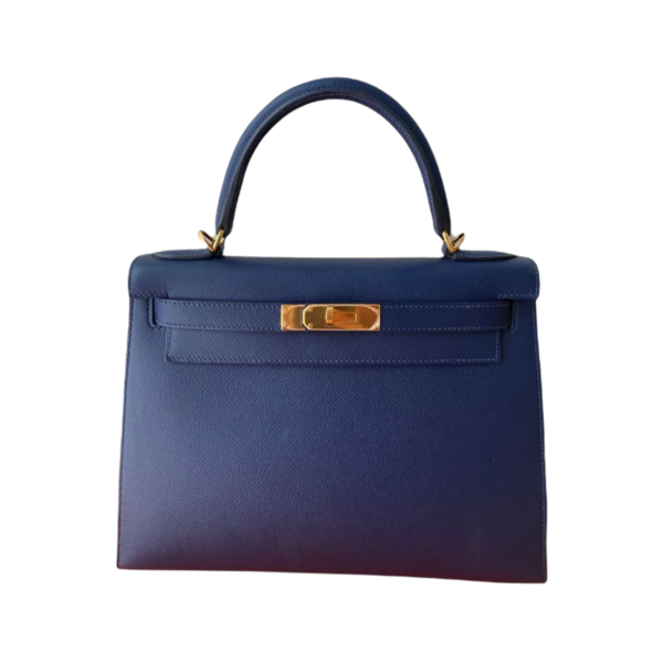 Hermes Kelly 28 Sellier Blue Sapphire Epsom Ghw