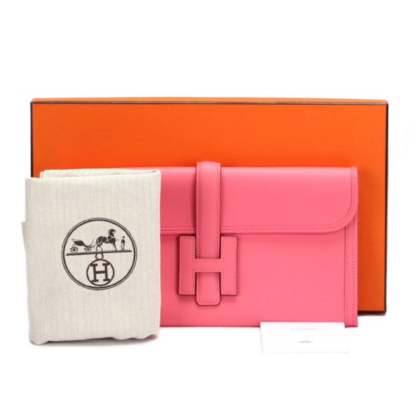 Hermes Jige Leather Clutch Bag - Image 2