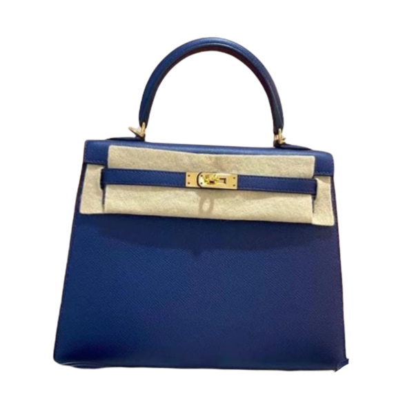 Hermes Kelly 25 Sellier Blue Sapphire Epsom Ghw