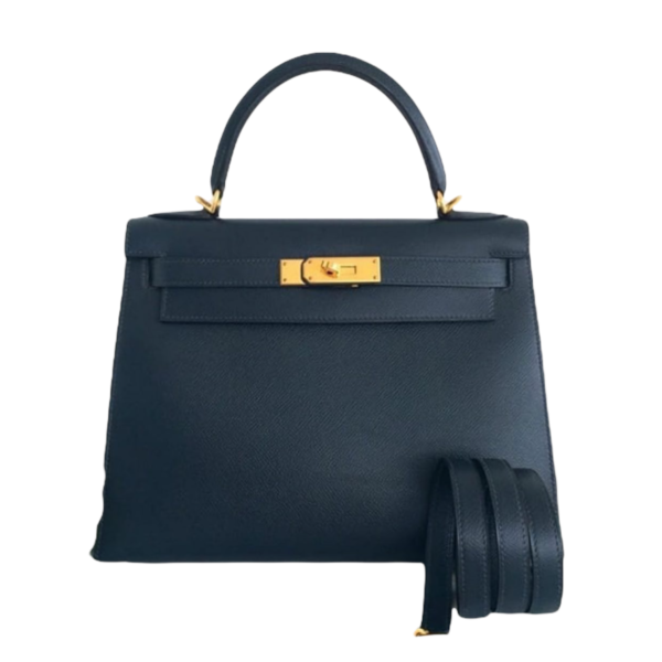 Hermes Kelly 28 Sellier Blue Marine Epsom Ghw
