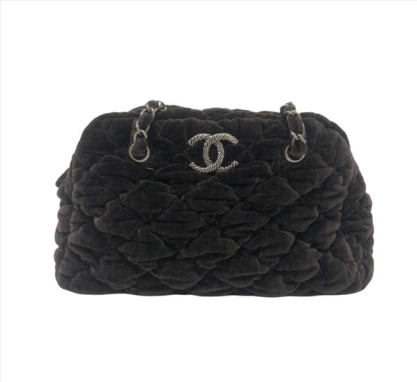 Chanel Puffy Velvet Shoulder Bag