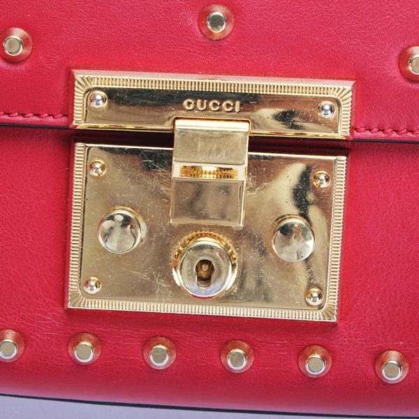 Gucci Studded Leather Small Padlock Crossbody Bag - Image 2