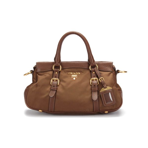 Prada Tessuto Handbag brown