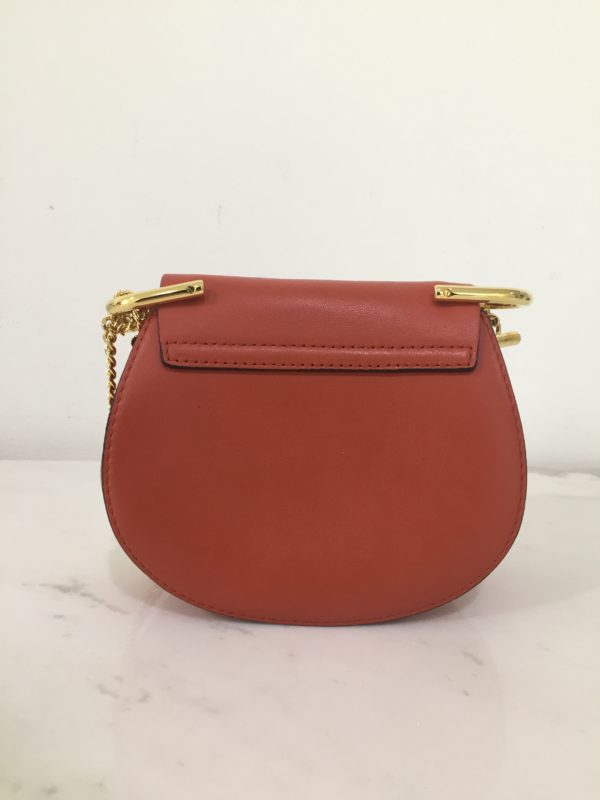 Chloe Orange Suede and leather Nano Drew Shoulder Bag - Image 3