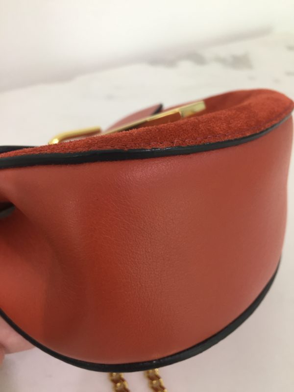 Chloe Orange Suede and leather Nano Drew Shoulder Bag - Image 8