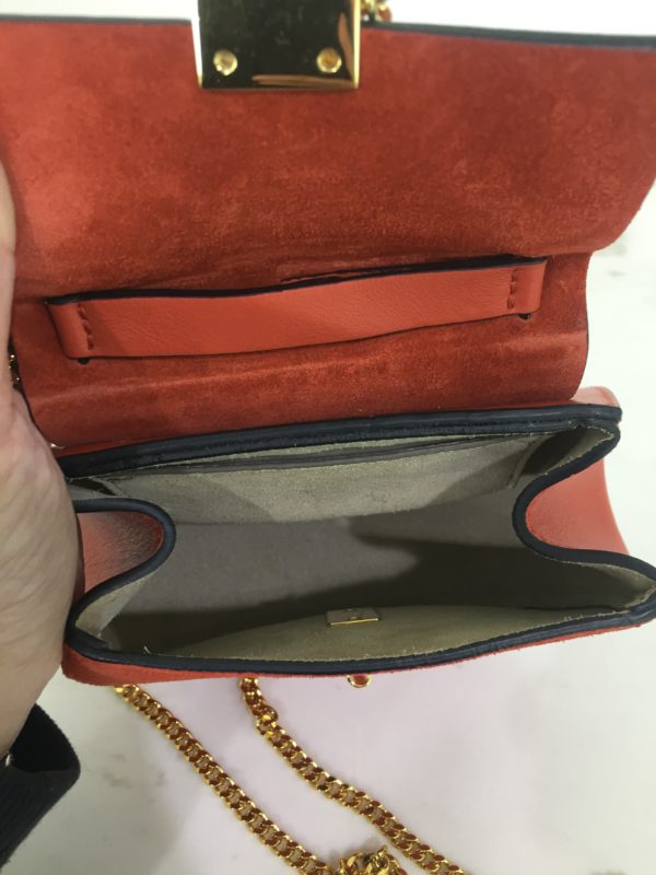 Chloe Orange Suede and leather Nano Drew Shoulder Bag - Image 9