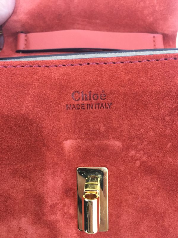 Chloe Orange Suede and leather Nano Drew Shoulder Bag - Image 11