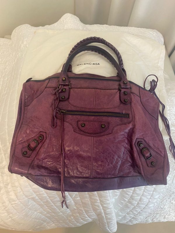 Balenciaga purple work tote - Image 2