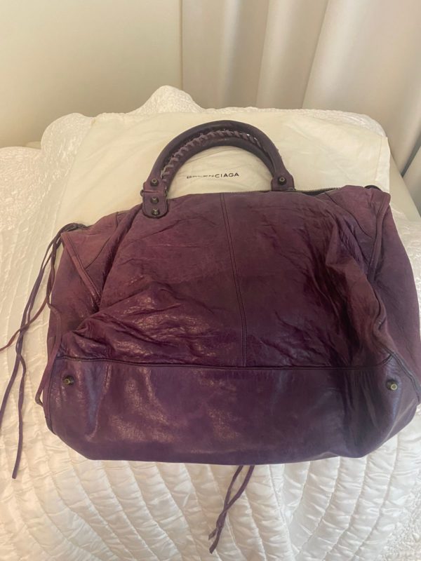 Balenciaga purple work tote - Image 3