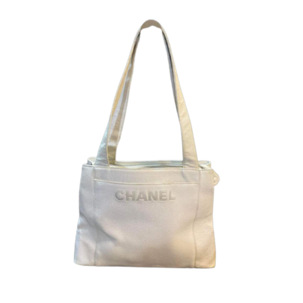 Chanel White Caviar Bag