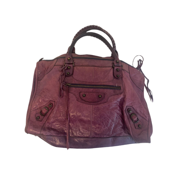 Balenciaga purple work tote