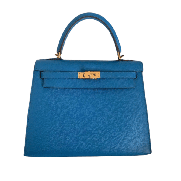 Hermes Kelly 25 Sellier Blue Izmir Epsom Ghw