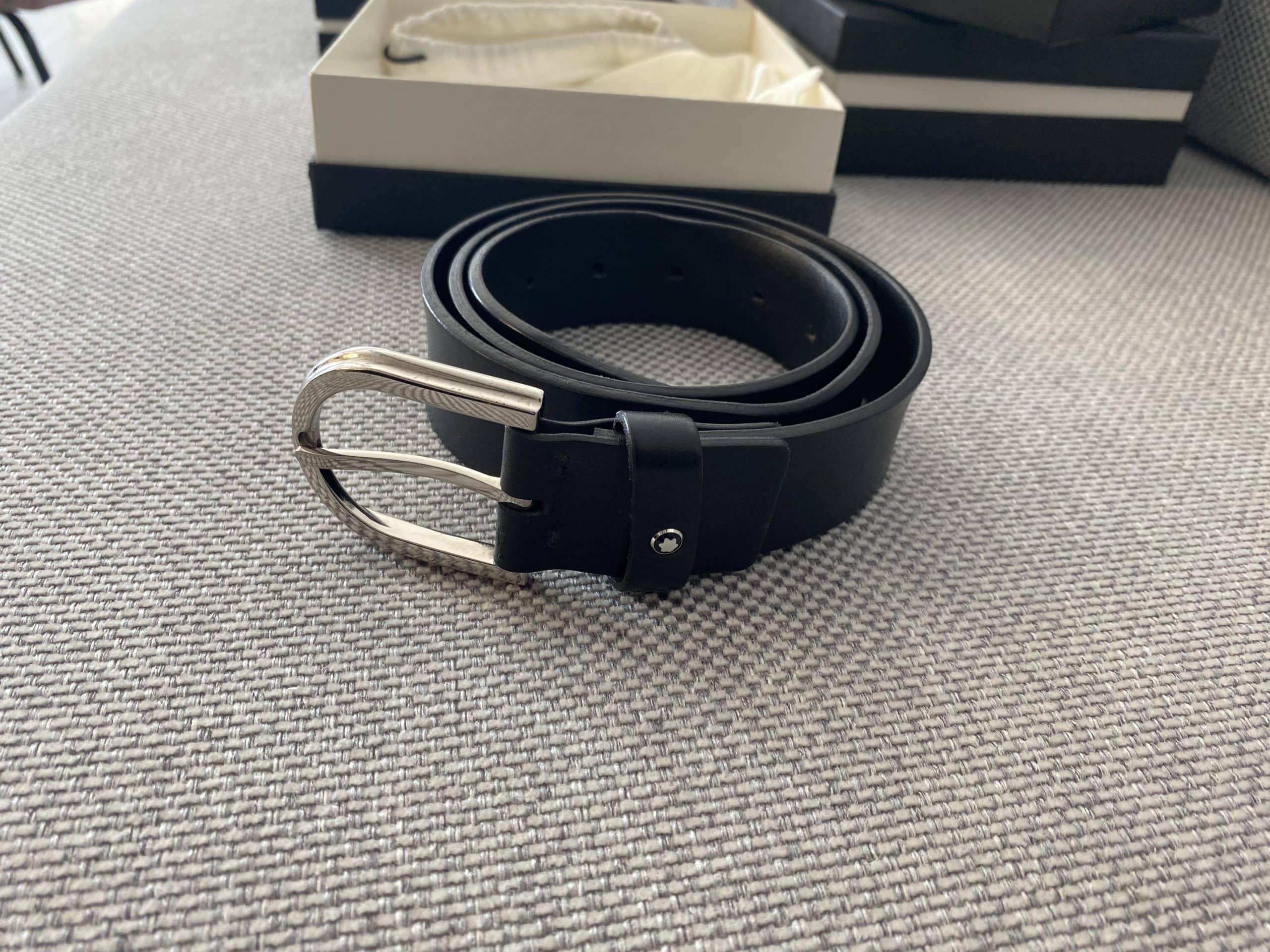 Mont Blanc Buckle Leather Belt | The Luxury Flavor
