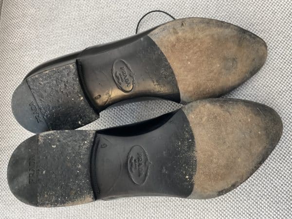 Prada Vintage Fume Leather derbies Size 43 EU - Image 3