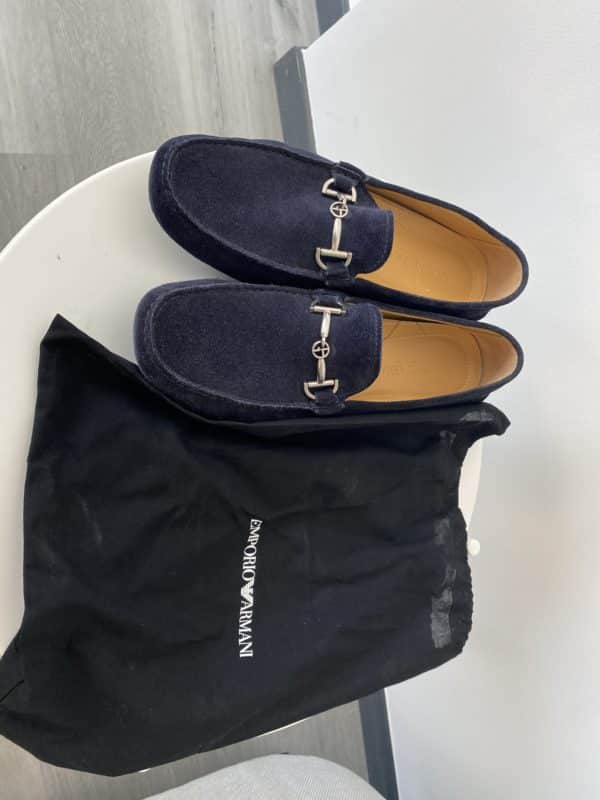 Giorgio Armani Suede Logo Bit-Strap Loafer Size 43 EU - Image 5