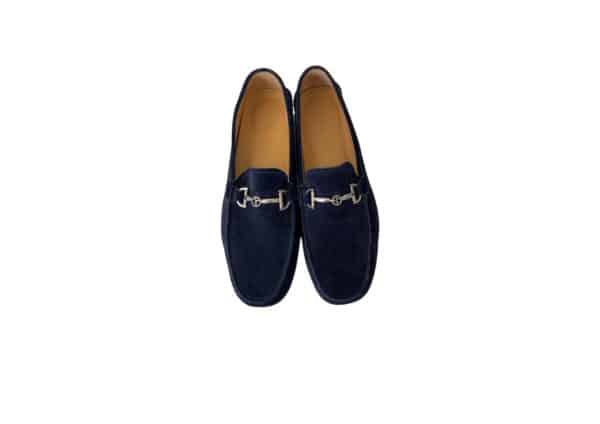 Giorgio Armani Suede Logo Bit-Strap Loafer Size 43 EU