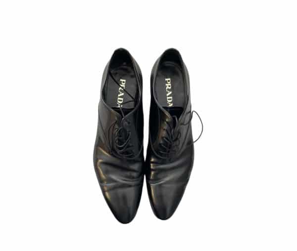 Prada Vintage Fume Leather derbies Size 43 EU