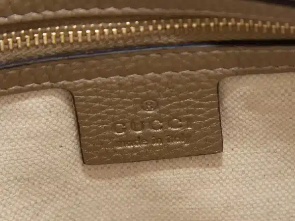Gucci Gold Metallic Bella Python Bag - Image 2