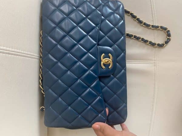 Chanel Lambskin Jumbo Single Flap Bag - Image 8
