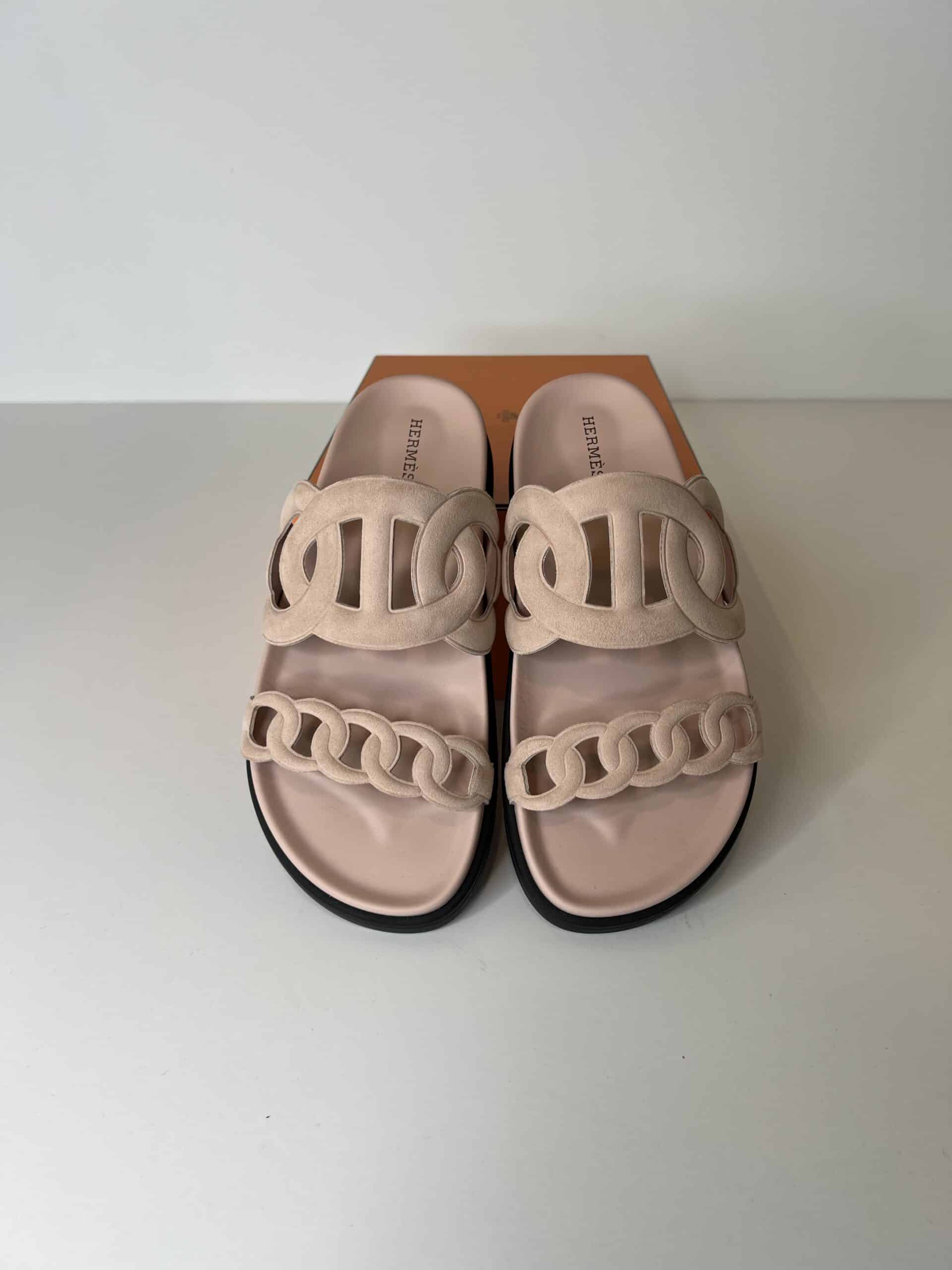 Hermes Extra Sandals 38 Rose Opaline | The Luxury Flavor