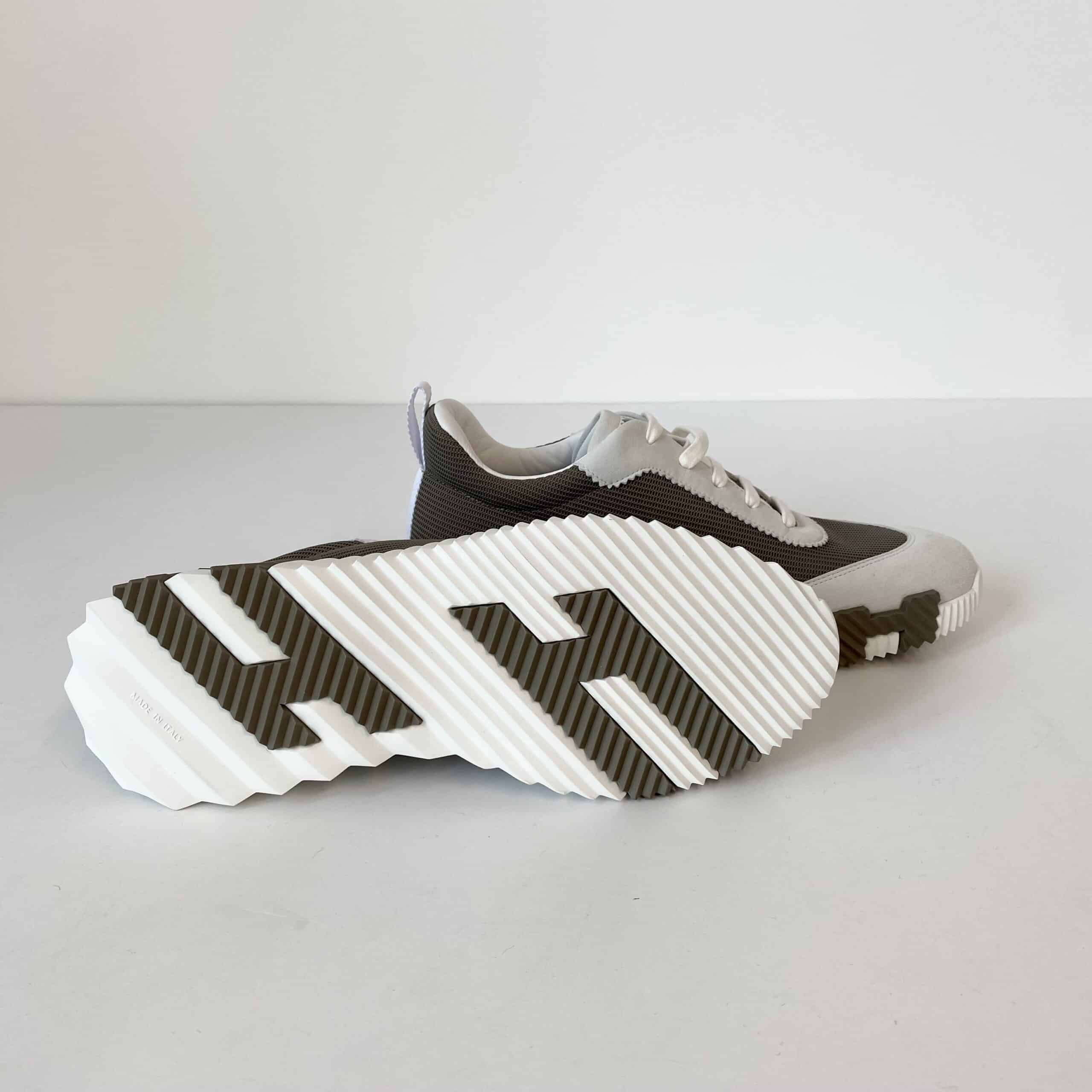 Hermes Bouncing Sneakers Khaki/White Size 42.5 EU - The Luxury Flavor