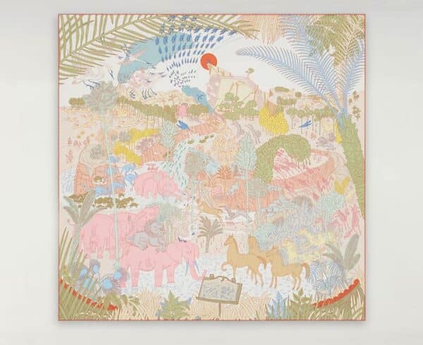 Hermes Le Carnaval des Animaux Silk Scarf 90