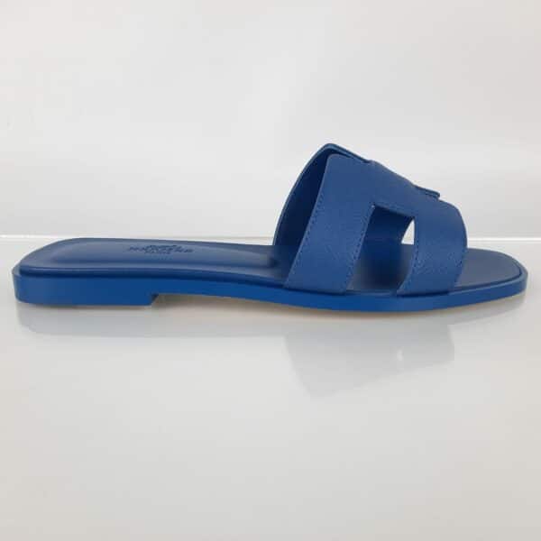Hermes Oran Sandals Cornflower Blue Size 37 EU - Image 4