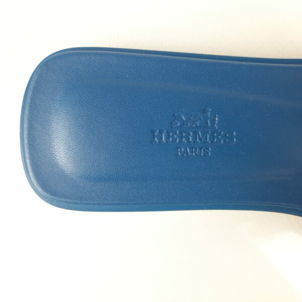 Hermes Oran Sandals Bleu Bleuet Size 38 EU - Image 6